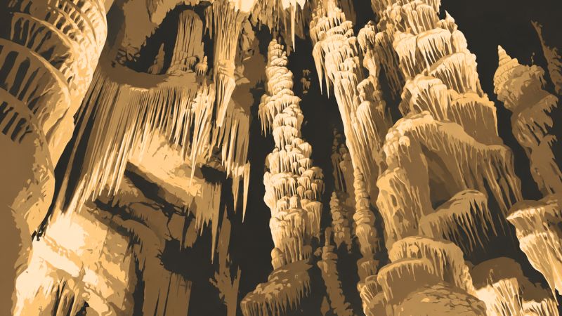 St Michael's Cave Gibraltar stalactites natural grotto